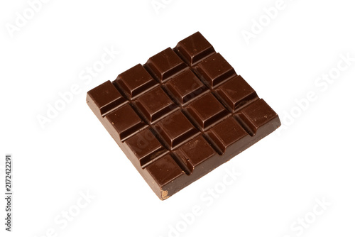 Konstfotografi A chocolate bar with dried berries isolated on a white background