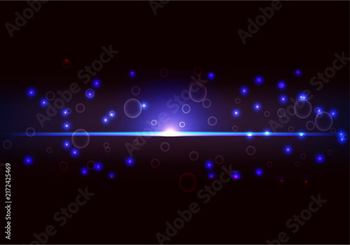Blue dark navy cyan 3D abstract background with narrow vertical glass rays. Iridescent fractal prism light waves over black gradient. sleek futuristic vector editable Design