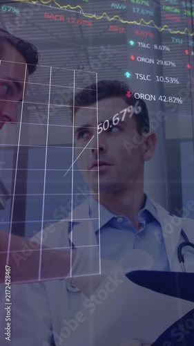 Animation of statistics and data processing over diverse doctors and e r medics