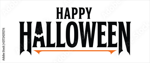 Happy halloween bold stylized lettering design with sharp gothic typography halloween typography seasonal celebration lettering template illustration greeting