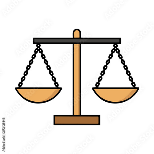 Canvas Print Scales of justice illustration