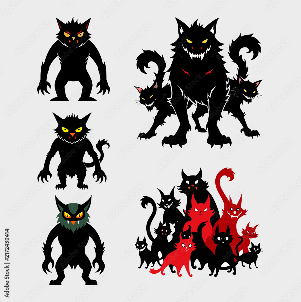 Fototapeta premium Halloween Monster Character Illustration Collection