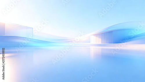Blue futuristic abstract architectural space background design