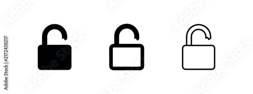 Canvastavla Open padlock access icons.