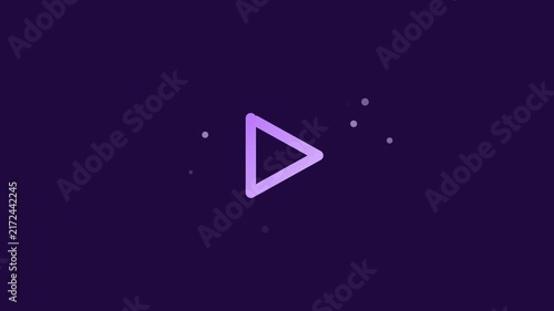 Animated Purple Play Symbol on Dark Violet Background