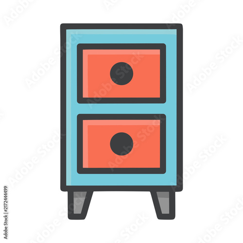 Two drawer cabinet icon