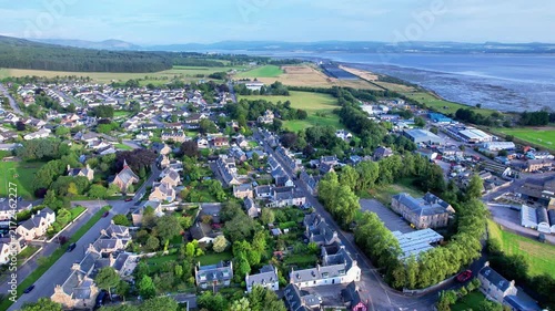 Tain Aerial View Of Northern Scotland Town