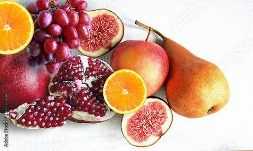 Картината върху платно Fresh fruits mixed