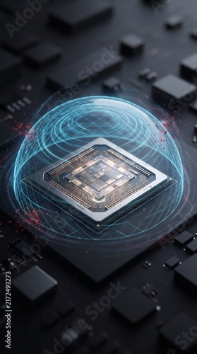 Fototapeta Secure Enclave Processor Protected by an Interference Proof Force Dome