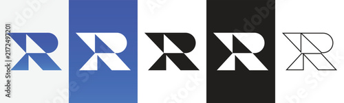 Modern Letter R Logo Design – Minimalist R Monogram Logo, Elegant Alphabet Initial Icon