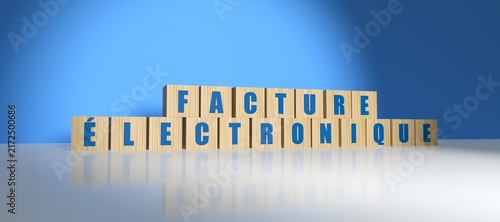 Facture électronique blocs de bois concept