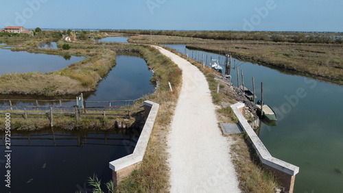 Aerial View of Lio Piccolo Marshlands in the Venice Lagoon