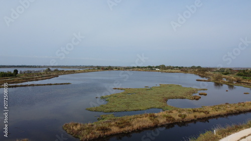 Aerial View of Lio Piccolo Marshlands in the Venice Lagoon