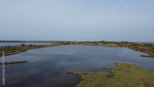 Aerial View of Lio Piccolo Marshlands in the Venice Lagoon