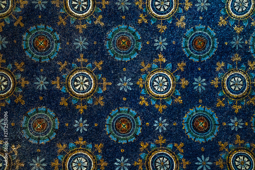 Bild auf Leinwand Ceiling of the Mausoleum of Galla Placidia in Ravenna, Italy -  Ancient Byzantin