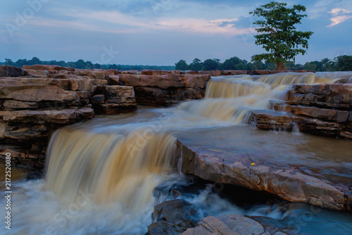 Photography The flowing water over the rocks is captured by long exposure in this beautiful landscape during post monsoon season