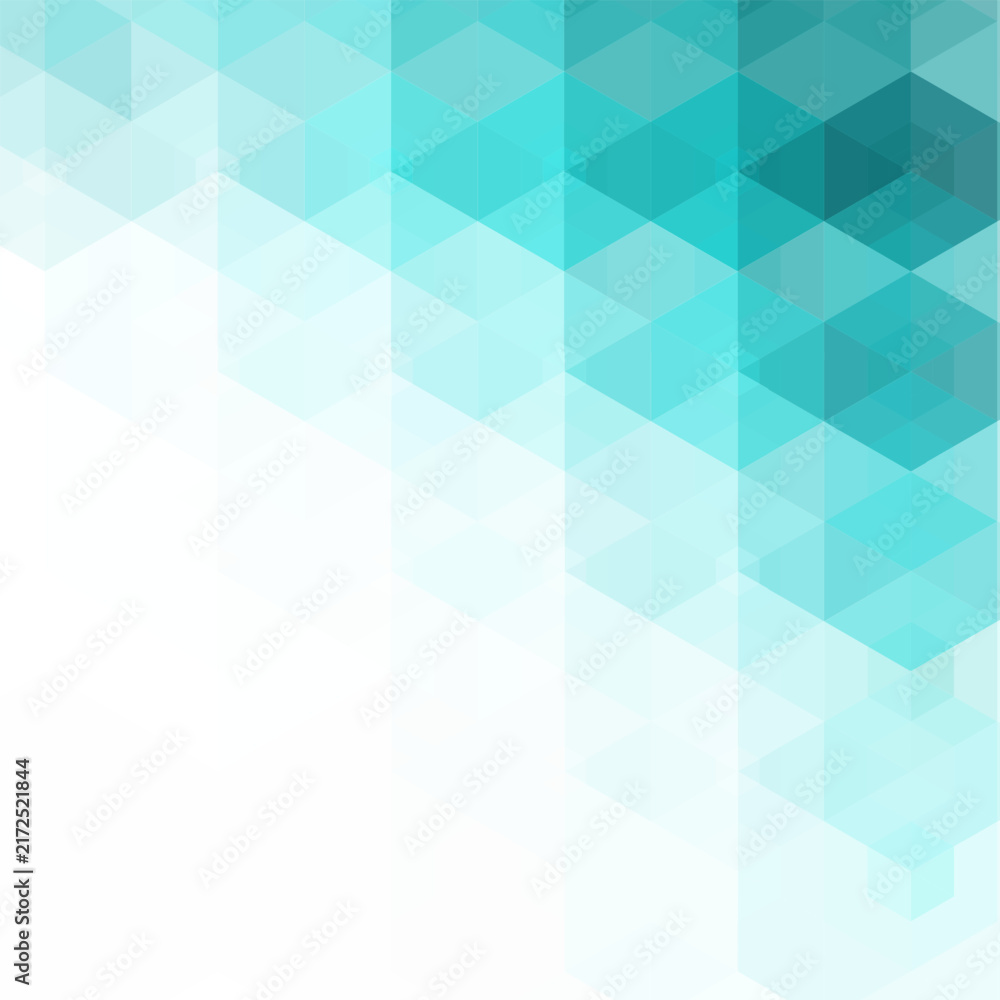 Obraz premium Abstract geometric background with blue and turquoise hexagons for your modern design and presentations. eps 10