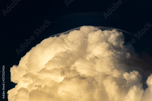 Photography beautiful big clouds in the sky at sunset