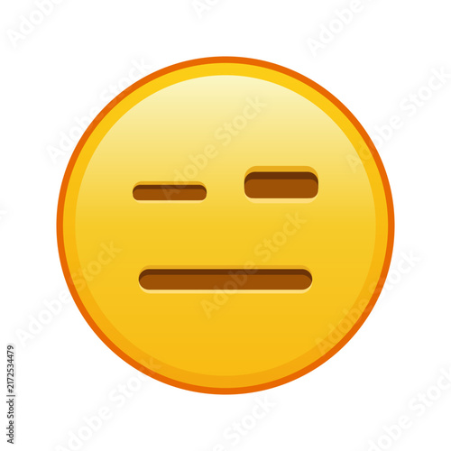 Suspicious face Large size of yellow emoji smile