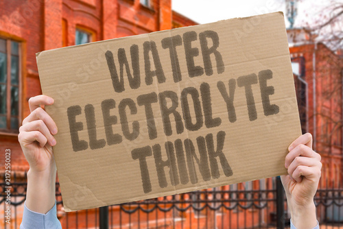 Cuadro en lienzo "Water electrolyte think" Hydration facilitates neural firing