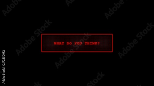 What do you think retro red digital glitch text animation on 4k black background, for tech and, cyberpunk projects