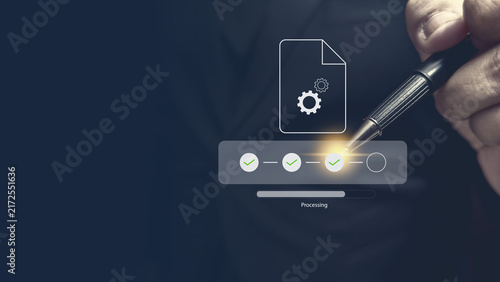 Фотография Business Process Automation workflow enabling digital operations management, doc