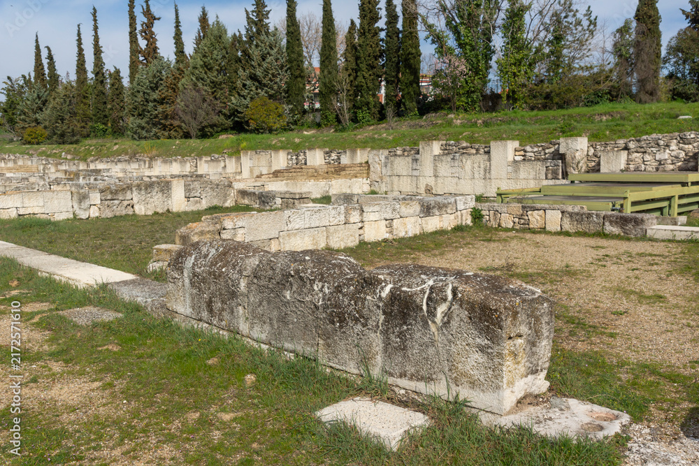 Naklejka premium Ruins of Ancient Macedonian capital Pella, Greece