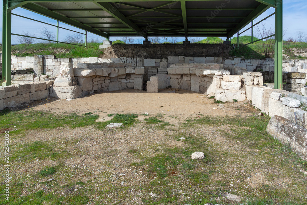 Naklejka premium Ruins of Ancient Macedonian capital Pella, Greece