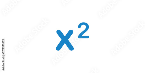 Plakat X Square Symbol in Mathematics.