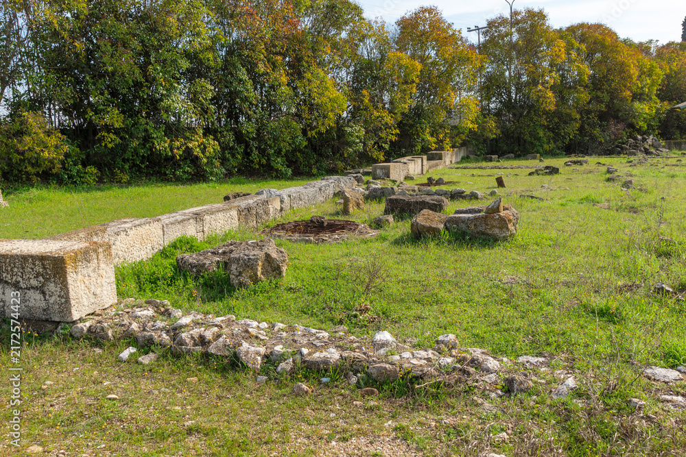 Fototapeta premium Ruins of Ancient Macedonian capital Pella, Greece