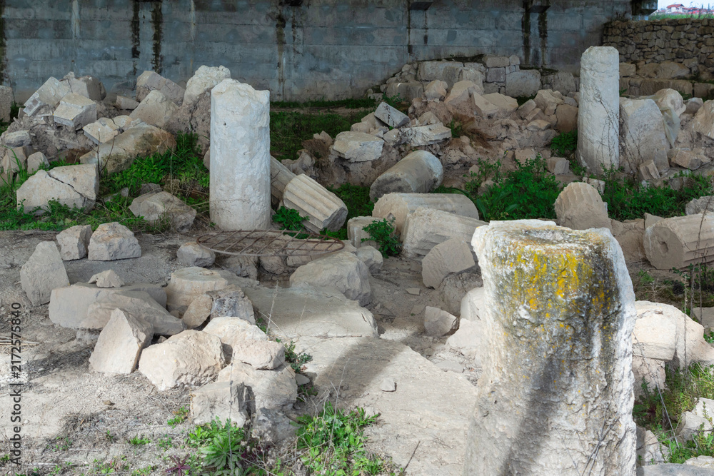 Fototapeta premium Ruins of Ancient Macedonian capital Pella, Greece