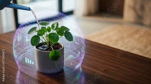 Smart plant care with digital monitoring and automated watering system