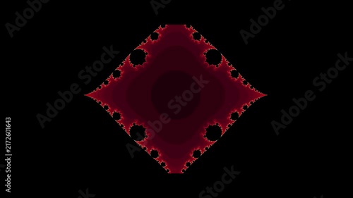 Abstract fractal diamond shape colorful motion background loop.