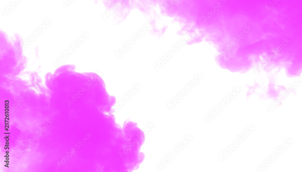 Obraz premium Magenta pink smoke cloud frame background transparent PNG