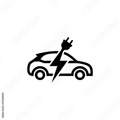 Electric car charging logo design