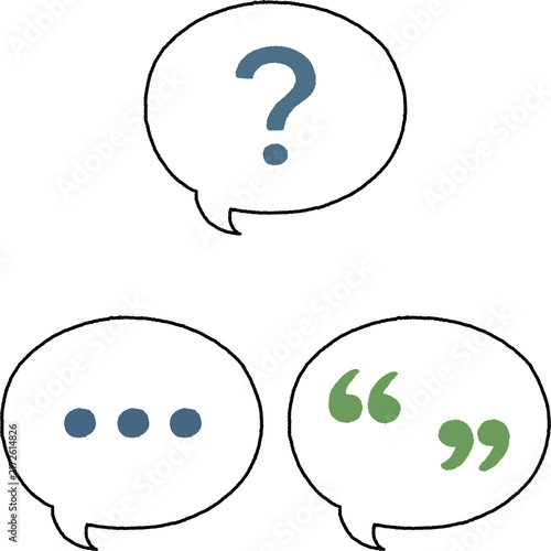 Obraz na plátně Question and Quotation Speech Bubble Illustration