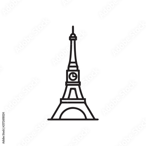 Outline drawing of paris eiffel tower landmark with landmark architecture monument illustration vacation traveling sightseeing cultural structure engineering historic attraction cityscape