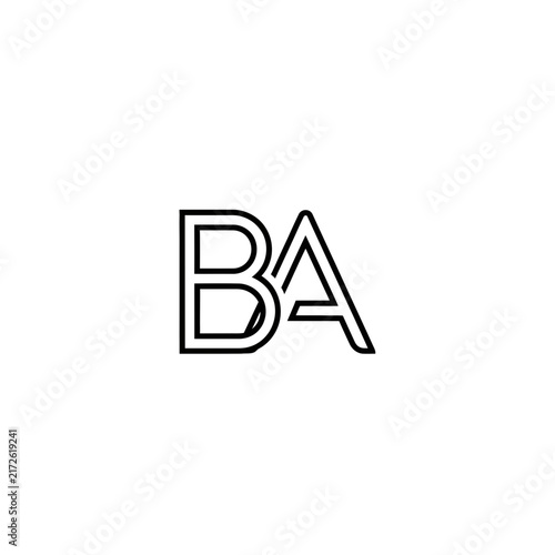 Monogram BA Letter Logo