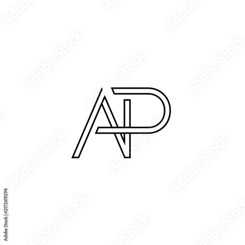 Monogram letters AP logo design