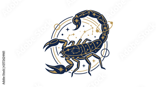Scorpio Zodiac Sign Celestial Scorpion Illustration