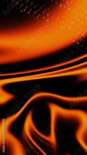 abstract orange liquid fire waves