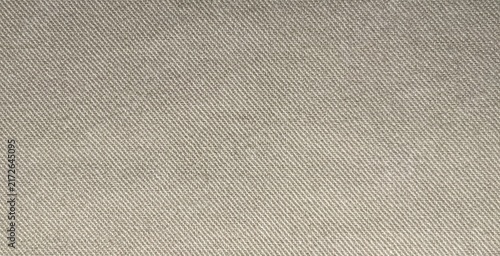 Obraz na plátně Seamless Beige Fabric Texture with Diagonal Twill Weave Pattern for Background