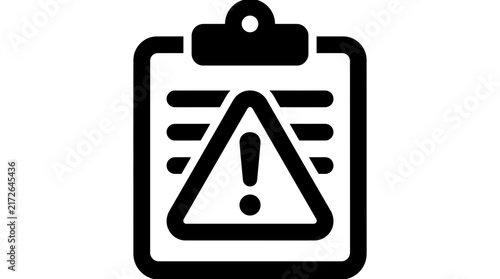 Safety inspection checklist icon representing industrial compliance and risk assessment