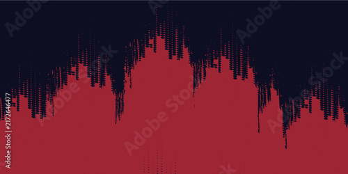 Red halftone dots blue color pattern gradient grunge texture background. Dot pop art comic sport style vector illustration. Eps 10