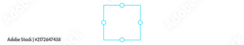Konstfotografi Uniform Scale Handles PNG Overlay, Cyan ultrawide Transform Controls for Proport