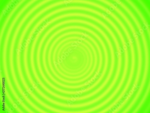 Vibrant neon green and yellow circular gradient background. Abstract smooth blurred concentric rings texture. Energetic radial sunburst pattern template for modern graphic design and web layout.