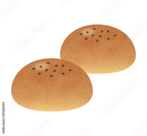 こんがり焼けたあんぱん二つ