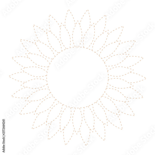 Tracing line abstract floral frame