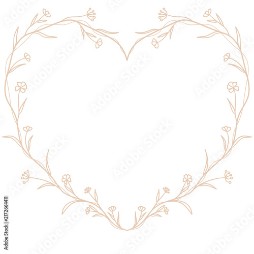 floral heart frame