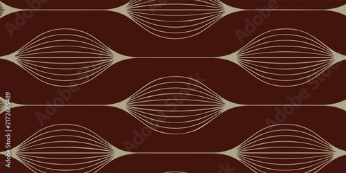Seamless Pattern of Abstract Geometric Ellipses with Thin Lines.